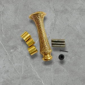 Ornate Carved Design Brass, Victorian Style Head Handle For Wooden Walking Stick - Picture 1 of 4