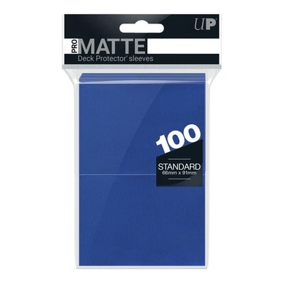 100 Ultra Pro Matte Blue Deck Protectors Standard Size Card Sleeves mtg Magic - Image 1 of 3
