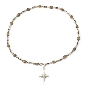 VERSACE Vintage Gothic Cross Chain belt Antique Silver - Picture 1 of 9