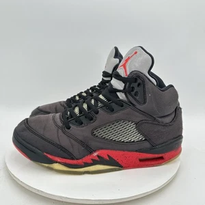 Nike Air Jordan 5 Retro Hombres Talla 9.5 136027-006 Satin Bred Negro Rojo Zapatos - Imagen 1 de 11
