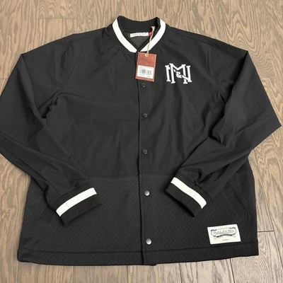 Mitchell & Ness Men's M&N Branded Coaches Full Snap Jacket Black Size Large $125 - Image 1 of 4