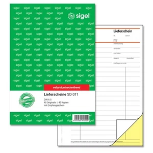 SIGEL SD011 Lieferscheine A5, 2x40 Blatt, selbstdurchschreibend, 1 Stück (Packun - Bild 1 von 10