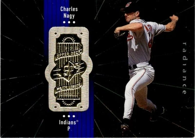 Upper Deck SPx Finite #267 1998 Charles Nagy Radiance/4500 Indians Foto 1 de 2