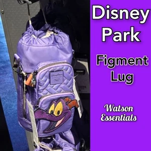 2025 Disney Parks EPCOT Center Figment Lug Water Bottle Holder Crossbody Purple - Picture 1 of 1