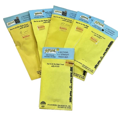 24 PCS(6 PKS/4 EACH) OF ATLAS NICKEL SILVER 1 1/2" STRAIGHT TRACK #825-FREE SHIP - Image 1 of 3