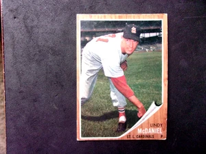 Lindy McDaniel 1962 Topps #522... sin pliegues... cardenales - Imagen 1 de 2