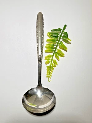 Cucharón de salsa con mango de plata esterlina National Silver Co. 7-7/8" Lg sin monograma Foto 1 de 4