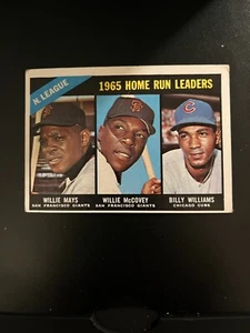 Willie Mays 1966 Topps - #217 - Willie Mays, Willie McCovey, Billy Williams - Imagen 1 de 2