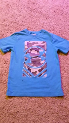 Under Armour Boys' Large Logo T-Shirt Size M Blue Black Gray Short Sleeve Cotton - Image 1 of 4