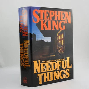Vintage Stephen King HB Book DJ 1st Edition Last Castle Rock Story Needful Thing - Imagen 1 de 8
