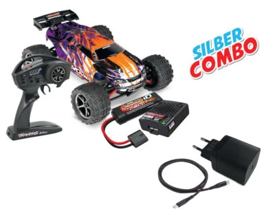 Traxxas E-Revo 1:16 purble violett VXL RTR Brushless Silber Combo TRX71076-8-PRP - Bild 1 von 4