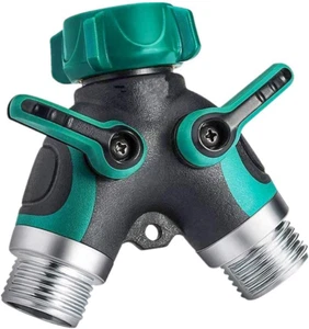 Spaccatubo 2 Vie Resistente Giardino Spaccatubo Acqua Sdoppiatore Collegamento - Foto 1 di 11