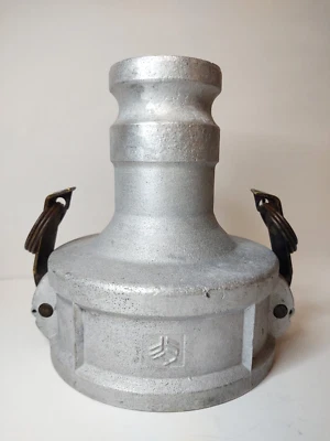 Acoplador hembra de 4" a macho 2" adaptador sello rápido camlock reductor aceite DA4020 y más Foto 1 de 4