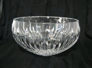 Waterford Crystal Bowl Centerpiece Serving Cut 6.5" Round Vertical Cuts READ - Picture 1 of 9