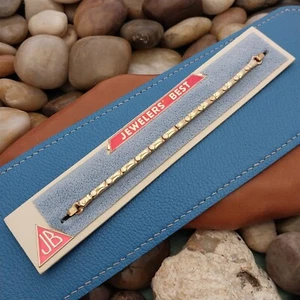 Vintage 1950s Ladies JB Champion USA Yellow Gold-Filled Cocktail Watch Band - Picture 1 of 5