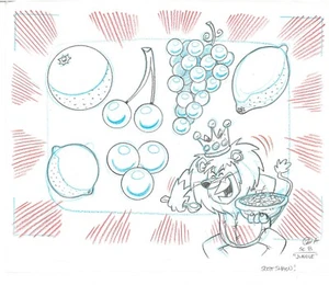 Flintstones -2 Signed Original Production Drawings-Episode Jungle - Picture 1 of 2