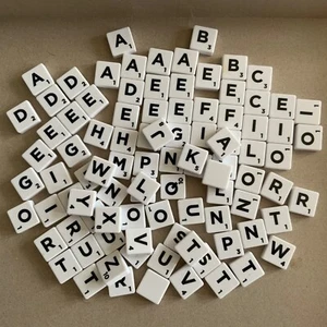 MATTEL SCRABBLE Individual Letter Tiles - Full Size - SPARES / REPLACEMENTS - Picture 1 of 28