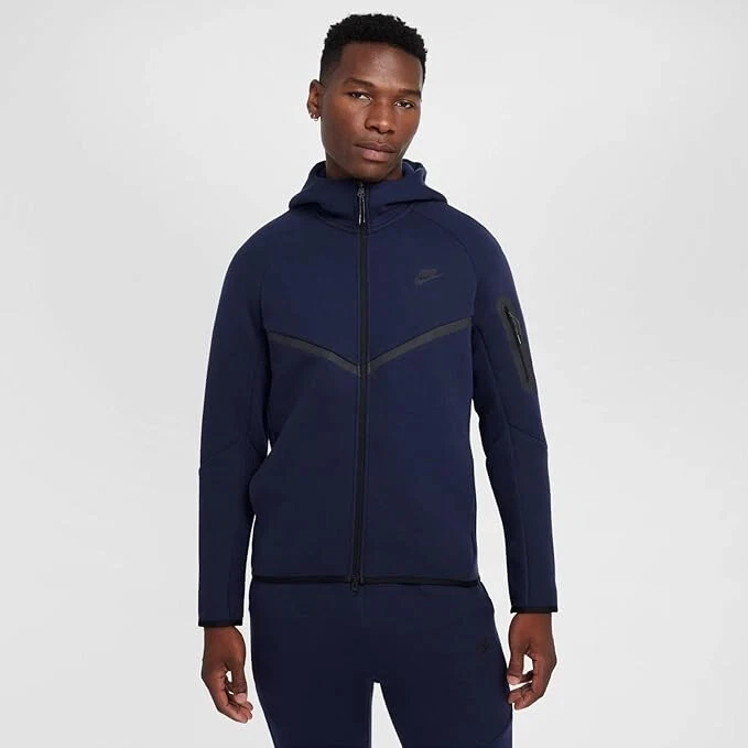 Nike Tech Fleece Windrunner Hoodie Size XS Obsidian Navy Black HV0949-451