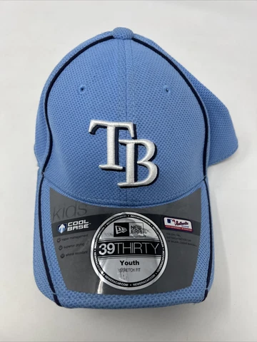 Tampa Bay Rays Batting Practice BP New Era 39Thirty Fitted YouthHat Cap MLB Blue Cover