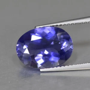 3.55Ct Oval_Untreated Intense Blue Color Natural Sri-Lankan Iolite - Picture 1 of 1