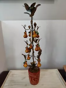 Christmas Pear Tree/ Candle Holder- Metal -Read - Picture 1 of 12