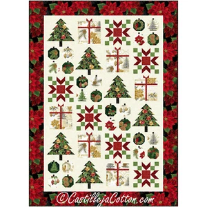 Christmas Things Quilt Pattern by Castille ja Cotton 52" X 72" - Picture 1 of 2