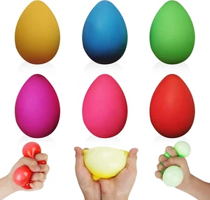 6 Pack Easter Basket Stuffers for Kids , Easter Bunny Squishy Stress Balls, Flou - Picture 1 of 7