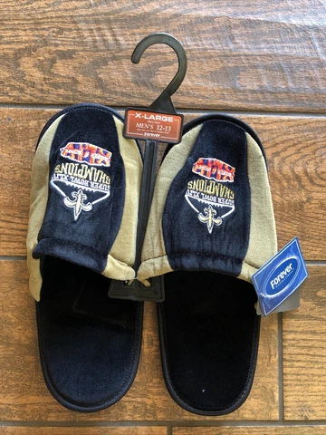 New Orleans Saints NFL Men's Slippers Size X-large 12-13 Super Bowl Champions Cover