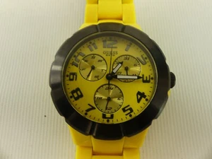 (Ref288W89) Gent's Guess gelbe Armbanduhr benötigt Akku - Bild 1 von 4