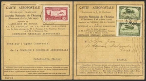 Francia. Aéreo. SOBRE Yvert 5. 1930. 1´50 f carmín. Tarjeta Aeropostal de las J - Imagen 1 de 1