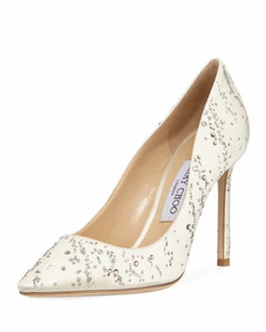 Jimmy Choo Romy Fireworks Satin Pumps Heels 37 - Picture 1 of 9