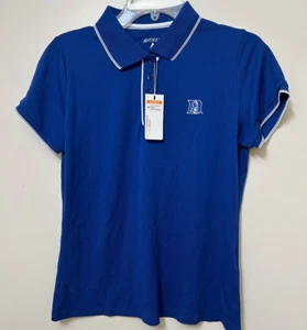 Duke Blue Devils Women's S/S Blue 4 Button Up Shirt Antigua Size Medium - Picture 1 of 4