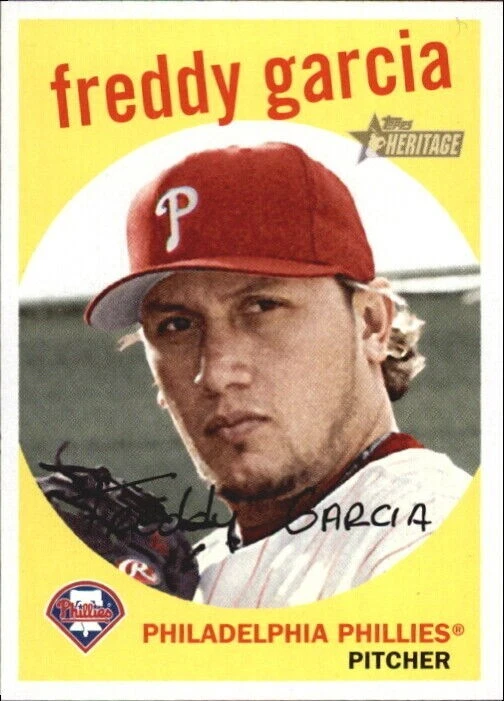 2008 Topps Heritage Philadelphia Phillies Baseball Card #254 Freddy Garcia - Image 1 of 1