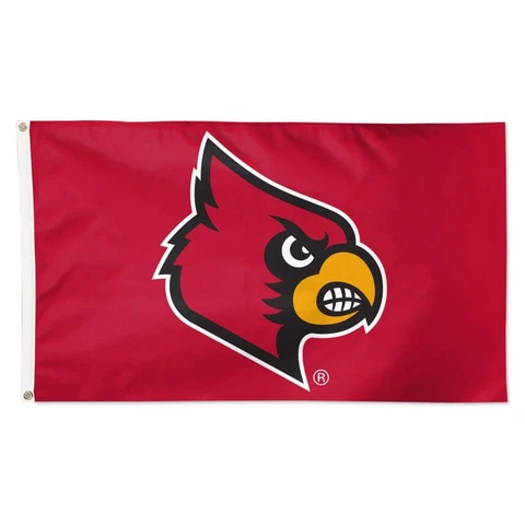 Louisville Cardinals 3x5 One Sided Team Flag [NEW] NCAA House Banner Fan Yard Cover