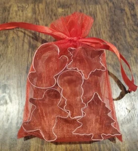 Mini cortadores de galletas/fondant de Navidad de metal vintage juego de 5 en bolsa de regalo - Imagen 1 de 24