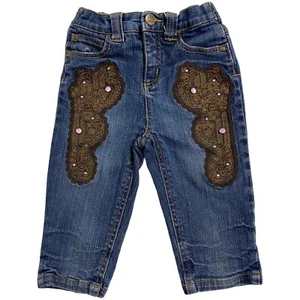 Mary Kate and Ashley girls capri jean pants embroidery size 6x - Picture 1 of 10
