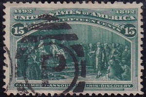USA 1893 15 CENT COLUMBIAN - Picture 1 of 1