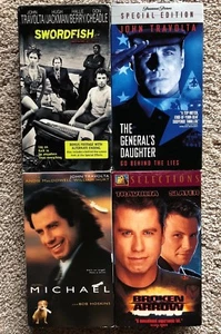 John Travolta 4 VHS Movies Swordfish The General’s Daughter Broken Arrow Michael - Picture 1 of 6