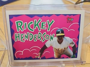 1992 TOPPS RICKEY HENDERSON TOPPS KIDS #118 OAKLAND ATHLETICS NMT - Picture 1 of 2
