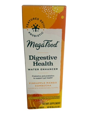 MegaFood Potenciador de Agua Salud Digestiva - PIÑA MANGO Kombucha 10 Pks NUEVO Foto 1 de 4