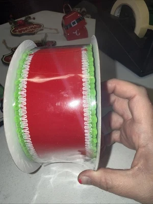 Cinta de terciopelo con cable rojo y verde 2,5 x 10 yardas Foto 1 de 2