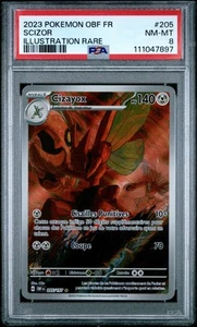 2023 Pokemon French Obf Fr-Obsidian Flames #205 Scizor Illustration Rare PSA 8 - Picture 1 of 2