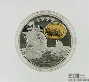 1999 China 100 Patacas Return to China Silver Proof Coin - Picture 1 of 2