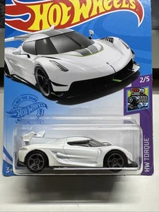 2021 Hot Wheels Torque White 2020 Koenigsegg Jesko Rare MC5 Wheel Variation VHTF - Picture 1 of 7