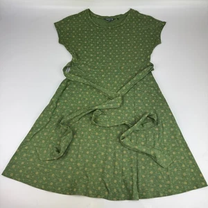 Vestido Toad & Co Talla M Taco Envolvente Café Verde Algodón Orgánico Tencel Elástico Informal - Imagen 1 de 9