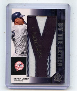 2008 SP AUTHENTIC #BL-DJ DEREK JETER BY THE LETTER AUTOGRAPH PATCH 13/25 YANKEES - Picture 1 of 2