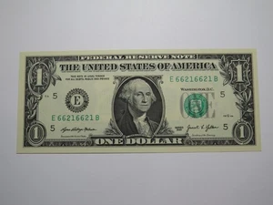 $1 2021 Repeater Serial Number Federal Reserve Currency Bank Note Bill #66216621 - Picture 1 of 2