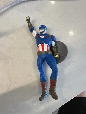 Figura de acción de goma Capitán América Marvel SpinMaster 6" Capitán América Marvel Foto 1 de 3