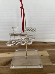 Vintage Waterford 1999 tren de cristal adorno de Navidad con percha - Imagen 1 de 4