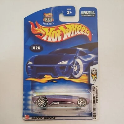 Hot Wheels 2003 primera edición 14/42 Whip Creamer 2 púrpura #26 Foto 1 de 2